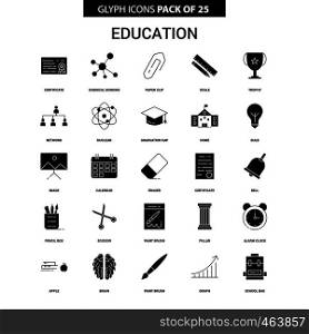 Education Glyph Vector Icon set