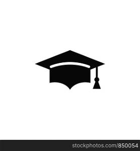 Education Graduation Cap Icon Logo Template Illustration Design. Vector EPS 10.