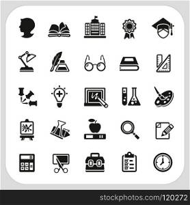 Education icons set, EPS10, Don't use transparency.