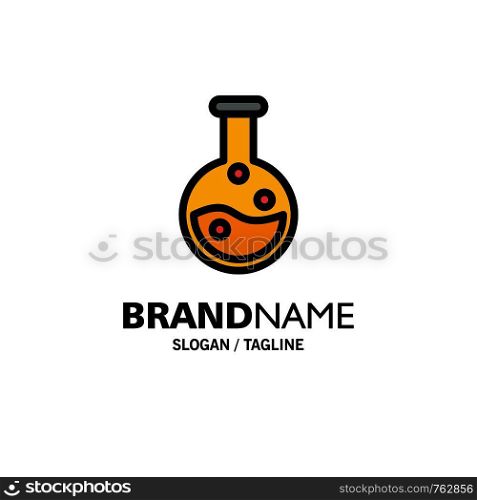 Education, Lab, Laboratory Business Logo Template. Flat Color