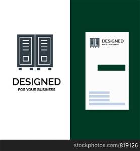 Education, Library, Read, Reading Grey Logo Design and Business Card Template