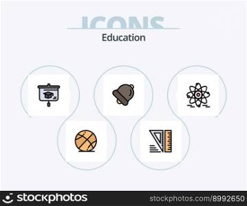 Education Line Filled Icon Pack 5 Icon Design. pencil. education. education. woman. education