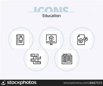 Education Line Icon Pack 5 Icon Design. internet. business. school. presentation