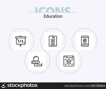 Education Line Icon Pack 5 Icon Design. learning. education. study. reading. knowledge