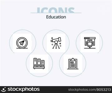 Education Line Icon Pack 5 Icon Design. painting. art. marker. teacher. education
