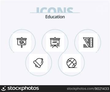 Education Line Icon Pack 5 Icon Design. progress. scale. science. pencil. education