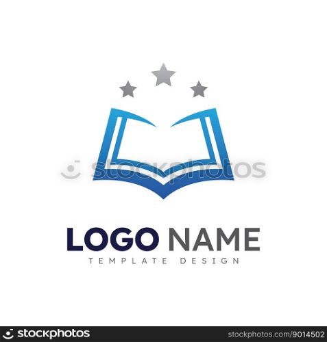 Education logo icon template. open book illustration 