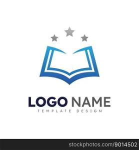 Education logo icon template. open book illustration 