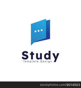 Education logo icon template. open book illustration 