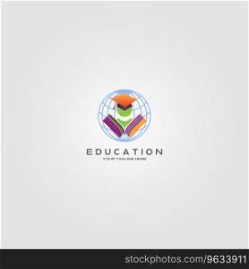 Education logo template for international Vector Image