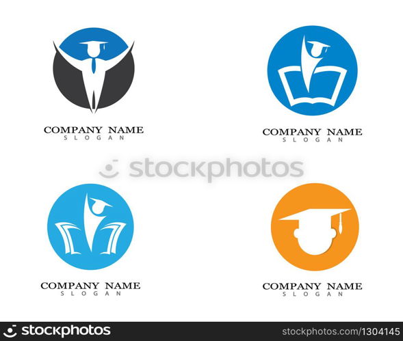 Education logo template vector icon illustration design