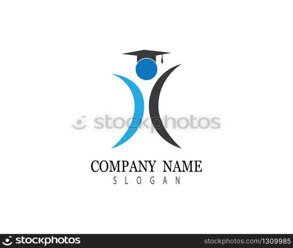 Education logo template vector icon illustration design