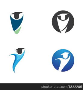 Education logo template vector icon illustration design