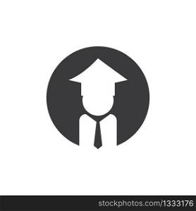 Education logo vector icon illustration