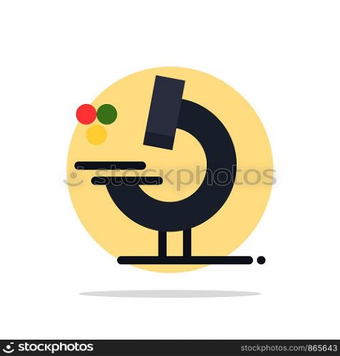 Education, Microscope, Science Abstract Circle Background Flat color Icon