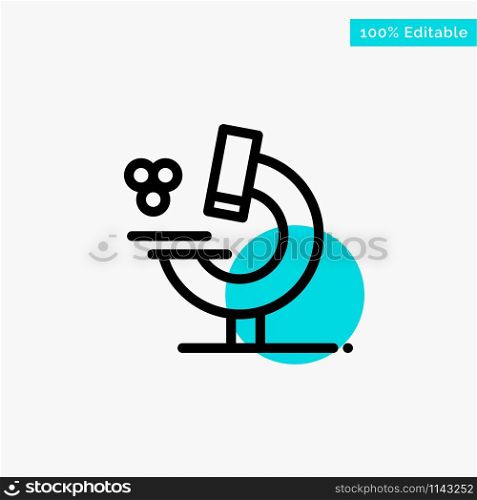 Education, Microscope, Science turquoise highlight circle point Vector icon