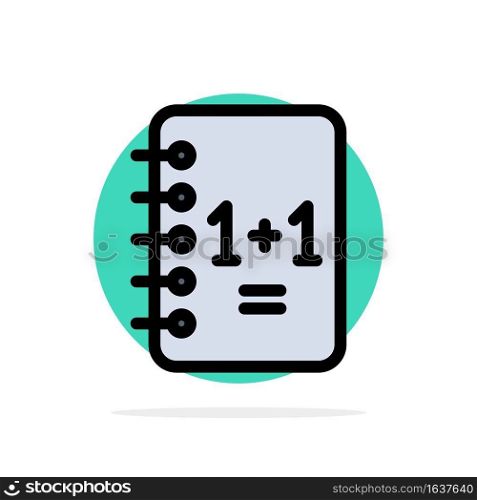 Education, Notebook, Notepad , 1 1 Abstract Circle Background Flat color Icon