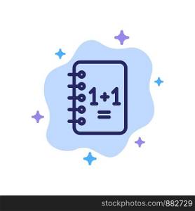 Education, Notebook, Notepad , 1+1 Blue Icon on Abstract Cloud Background