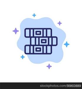 Education, Notebook, Stationary Blue Icon on Abstract Cloud Background