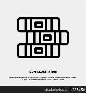 Education, Notebook, Stationary Line Icon Vector