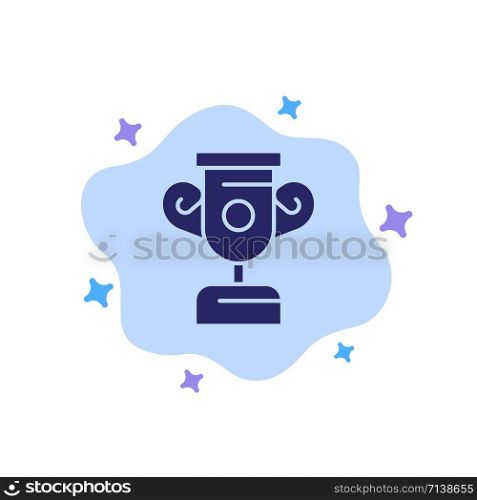 Education, Progress, Training Blue Icon on Abstract Cloud Background