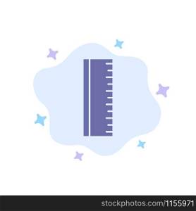 Education, Ruler, School Blue Icon on Abstract Cloud Background