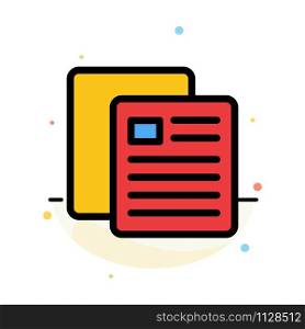 Education, School, Test, School Abstract Flat Color Icon Template