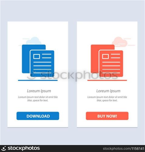 Education, School, Test, School Blue and Red Download and Buy Now web Widget Card Template