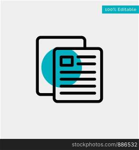 Education, School, Test, School turquoise highlight circle point Vector icon