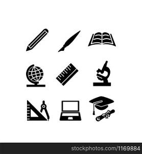 education set icon design template