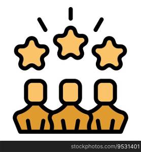 Education staff icon outline vector. Training office. Seminar meeting color flat. Education staff icon vector flat