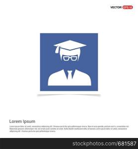 Education User Icon - Blue photo Frame