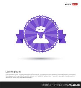 Education User Icon - Purple Ribbon banner