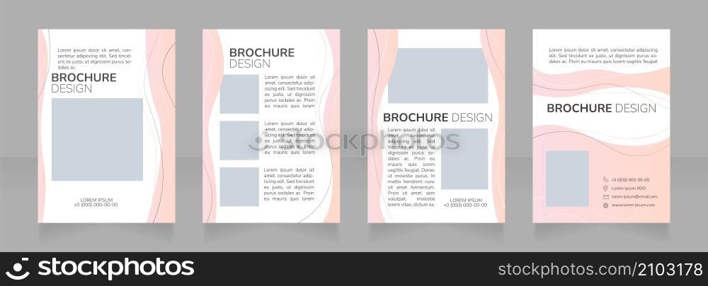 Educational courses for midwife blank brochure design. Template set with copy space for text. Premade corporate reports collection. Editable 4 paper pages. Nunito Bold, ExtraLight, Light fonts used. Educational courses for midwife blank brochure design