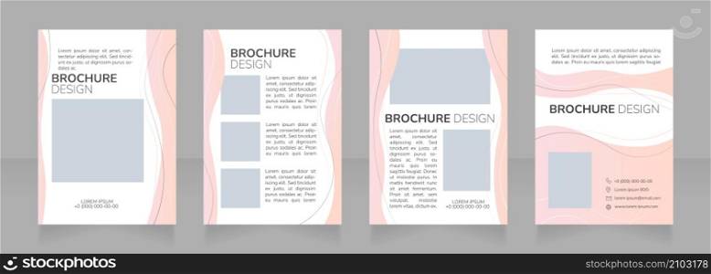 Educational courses for midwife blank brochure design. Template set with copy space for text. Premade corporate reports collection. Editable 4 paper pages. Nunito Bold, ExtraLight, Light fonts used. Educational courses for midwife blank brochure design