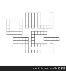 Educational game for preschool and school age children. Vector illustration. Solve the crossword. Template. Puzzle page.. Educational game for preschool and school age children. Solve the crossword. Template. Puzzle page.