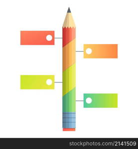 Educational pencil icon cartoon vector. Creative idea. Education school. Educational pencil icon cartoon vector. Creative idea