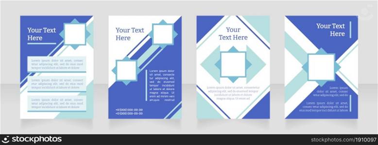 Educational program blank brochure layout design. Engaging students. Vertical poster template set with empty copy space for text. Premade corporate reports collection. Editable flyer paper pages. Educational program blank brochure layout design