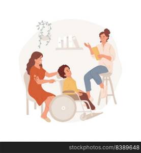 Educational specialist service isolated cartoon vector illustration. Parent training, information center, education for children with disability, specialist consulting service vector cartoon.. Educational specialist service isolated cartoon vector illustration.