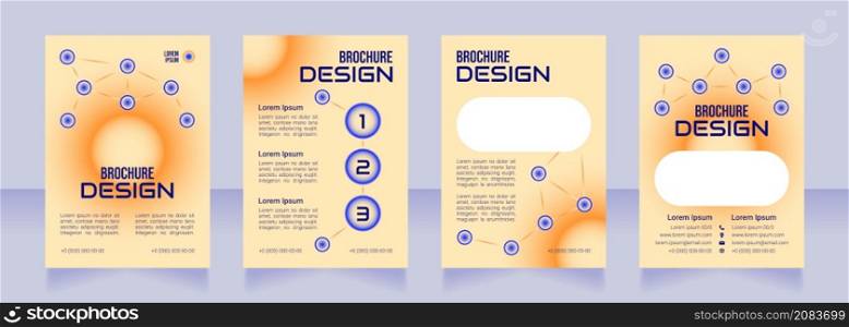 Educational technology blank brochure design. Template set with copy space for text. Premade corporate reports collection. Editable 4 paper pages. Bebas Neue, Audiowide, Roboto Light fonts used. Educational technology blank brochure design