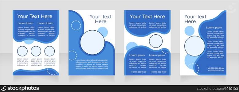 Educative blank brochure layout design. Students supporting. Vertical poster template set with empty copy space for text. Premade corporate reports collection. Editable flyer paper pages. Educative blank brochure layout design