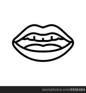 ee letter mouth animate line icon vector. ee letter mouth animate sign. isolated contour symbol black illustration. ee letter mouth animate line icon vector illustration