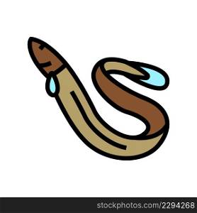 eel seafood color icon vector. eel seafood sign. isolated symbol illustration. eel seafood color icon vector illustration