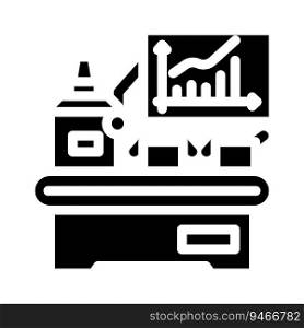 efficiency improvement manufacturing engineer glyph icon vector. efficiency improvement manufacturing engineer sign. isolated symbol illustration. efficiency improvement manufacturing engineer glyph icon vector illustration
