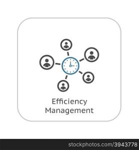 Efficiency Management Icon. Flat Design.. Efficiency Management Icon. Business Concept. Flat Design. Isolated Illustration.