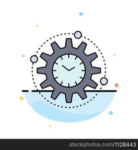 Efficiency, management, processing, productivity, project Flat Color Icon Vector