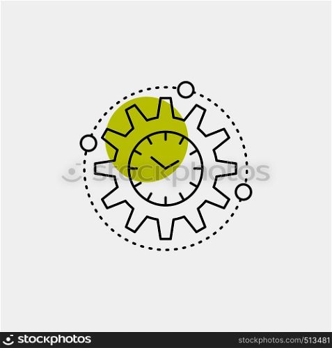 Efficiency, management, processing, productivity, project Line Icon. Vector EPS10 Abstract Template background