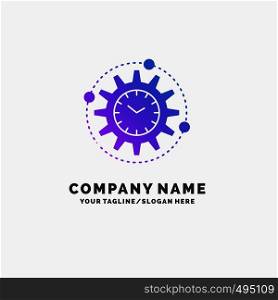 Efficiency, management, processing, productivity, project Purple Business Logo Template. Place for Tagline.. Vector EPS10 Abstract Template background