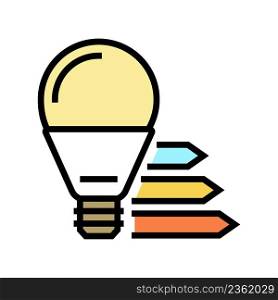 efficient light bulb color icon vector. efficient light bulb sign. isolated symbol illustration. efficient light bulb color icon vector illustration