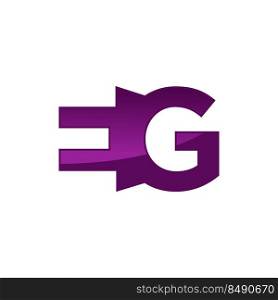 EG letter logo with creative negative space style vector Illustration Template